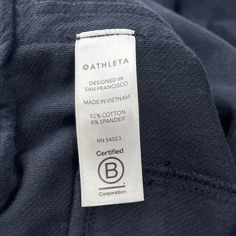 Athleta Farallon Jogger Pants Stratum Camo Navy Elastic Waist Size 4 Stretch - Picture 7 of 9